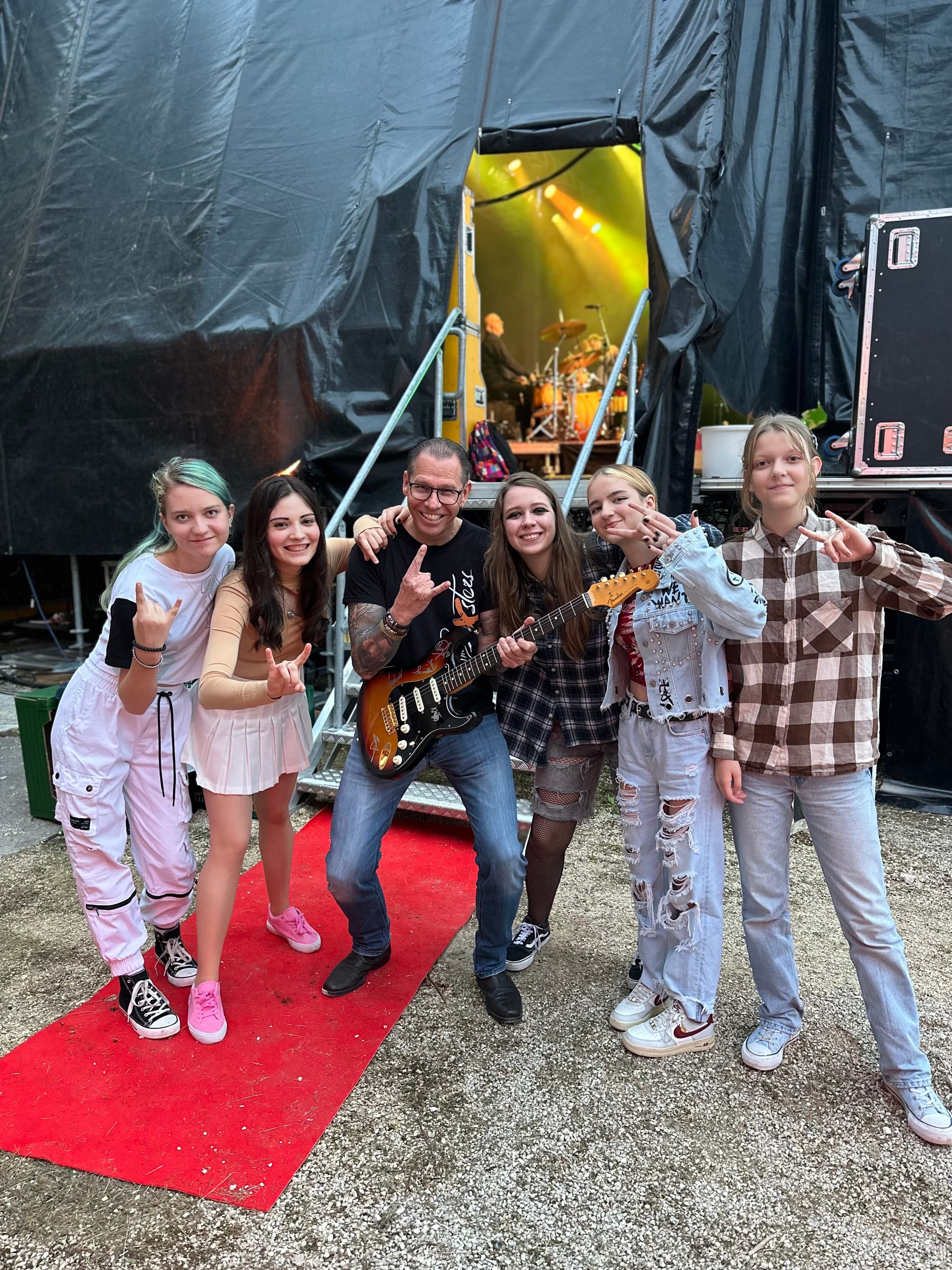 Anna's Stratocaster — Played On Stage, Signed by The Sixsters
